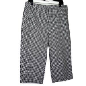 Cascade Blues Cropped Pants Black & White Checked Gingham Stretch EUC Sz XL